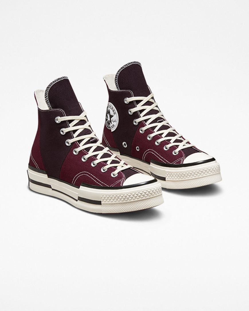 Men's Converse Chuck 70 Plus High Top Shoes Dark Red / Black | AU 8965CU